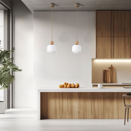 BALLO Cable Pendant Light 1xE14/10W/230V Beige