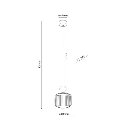 BALLO Cable Pendant Light 1xE14/10W/230V Beige
