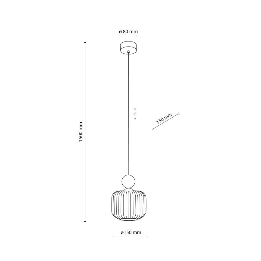 BALLO Cable Pendant Light 1xE14/10W/230V Beige