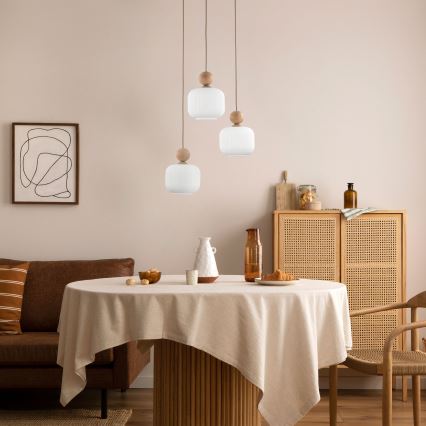BALLO Cable Pendant Light 3xE14/10W/230V Beige