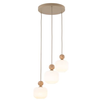 BALLO Cable Pendant Light 3xE14/10W/230V Beige
