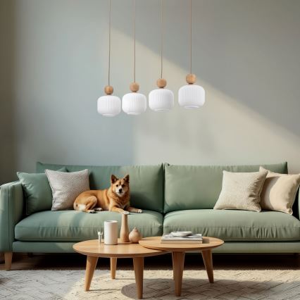 BALLO cable pendant light, 4x E14/10W/230V, beige