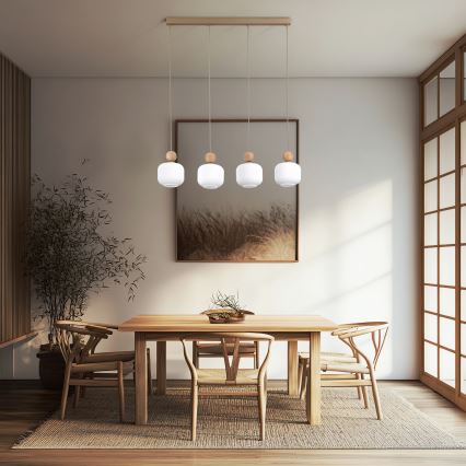 BALLO cable pendant light, 4x E14/10W/230V, beige