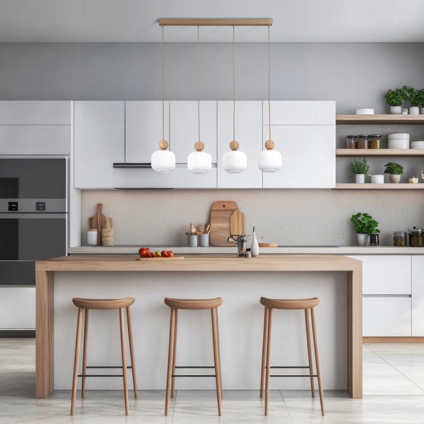 BALLO cable pendant light, 4x E14/10W/230V, beige