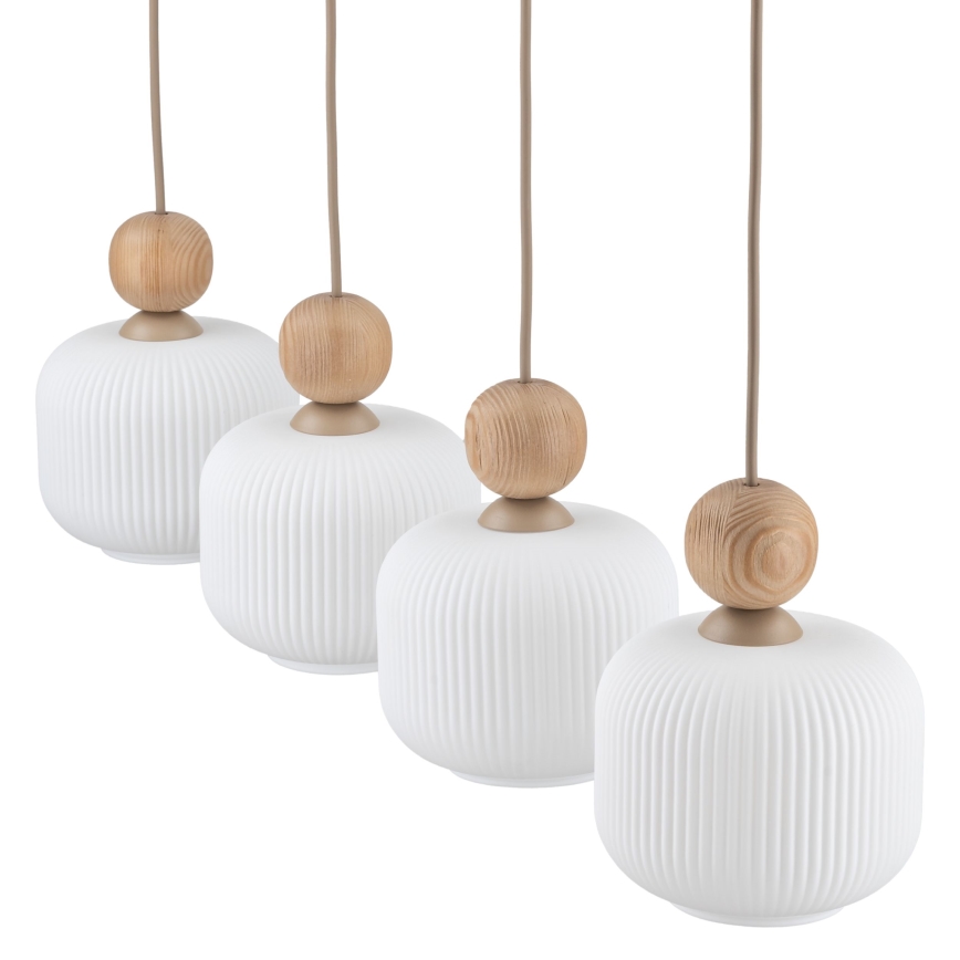 BALLO cable pendant light, 4x E14/10W/230V, beige