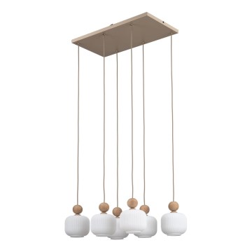 BALLO cable pendant light 6xE14/10W/230V, beige