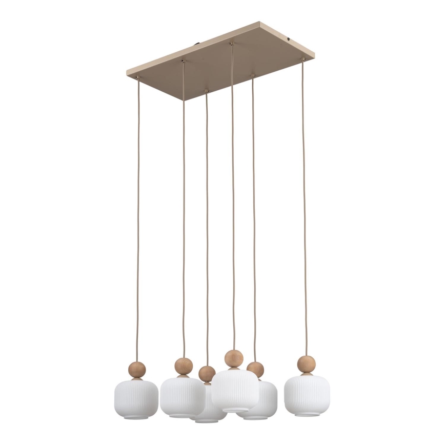 BALLO cable pendant light 6xE14/10W/230V, beige