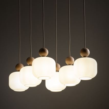 BALLO cable pendant light 6xE14/10W/230V, beige