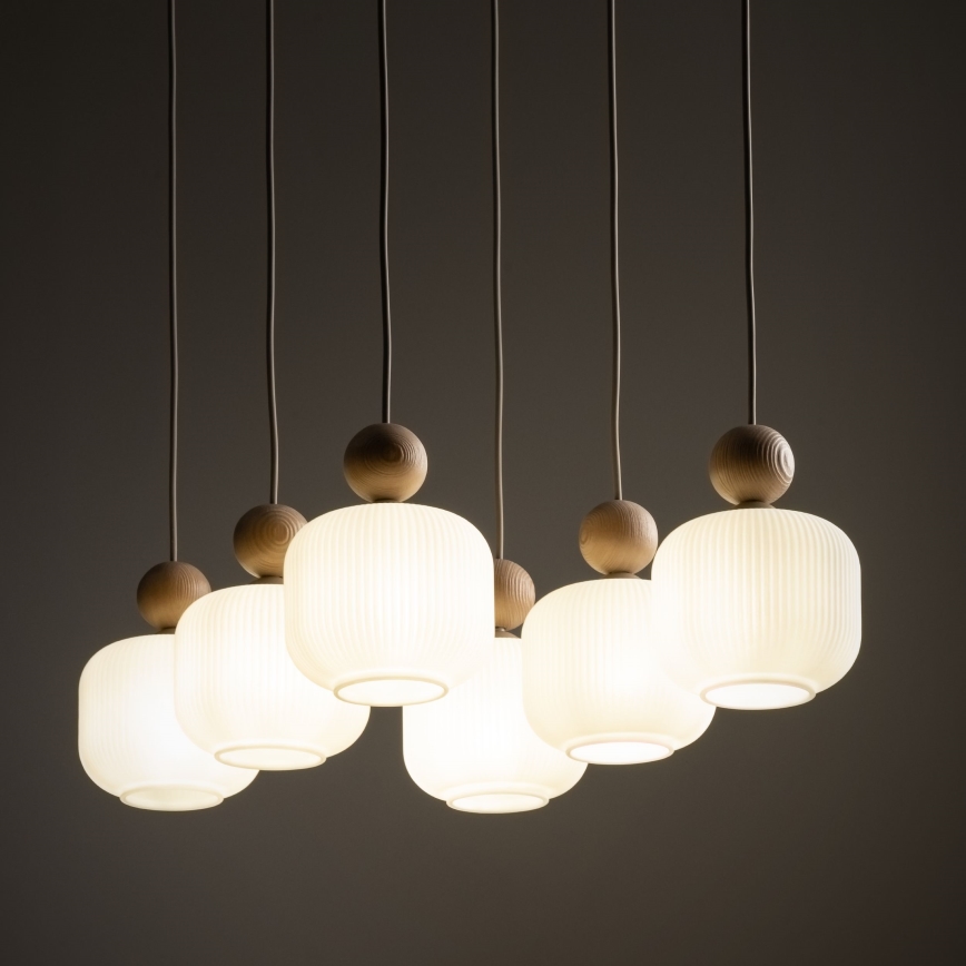 BALLO cable pendant light 6xE14/10W/230V, beige