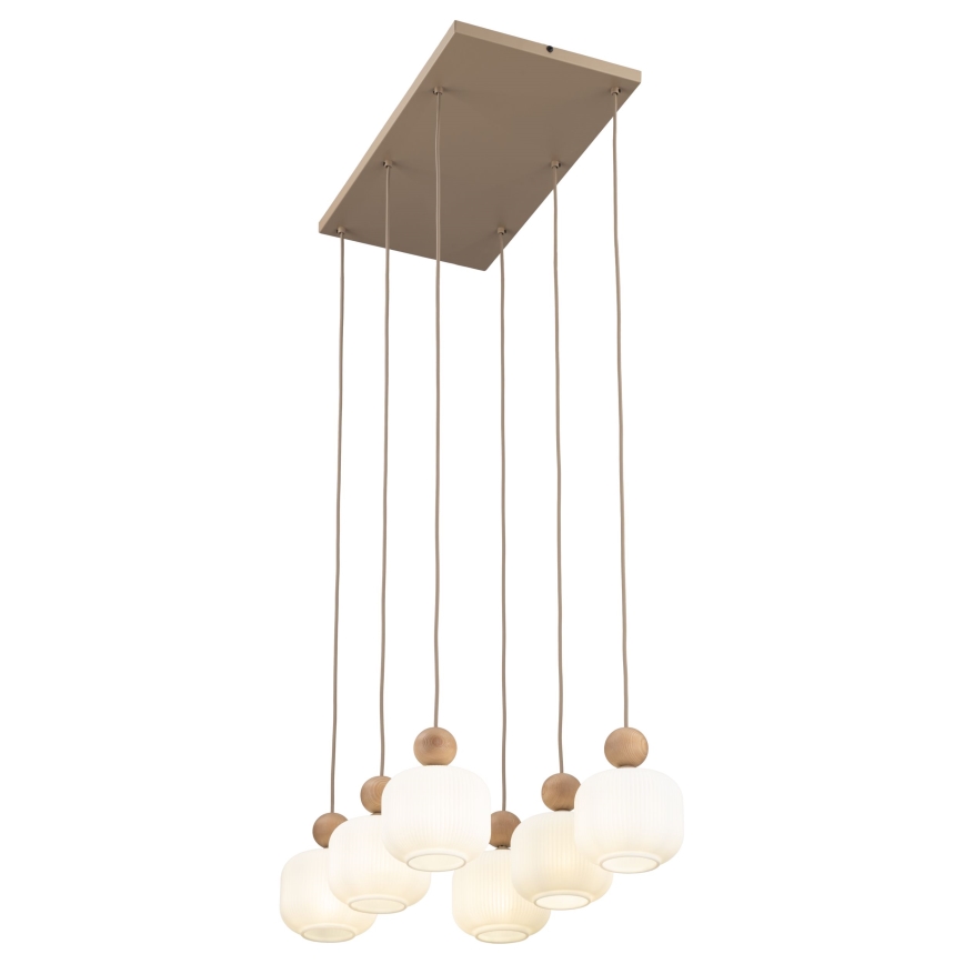 BALLO cable pendant light 6xE14/10W/230V, beige