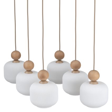 BALLO cable pendant light 6xE14/10W/230V, beige