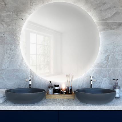 Baltica Design - BRIGHT LED Backlit Bathroom Wall Mirror, 15W / 230V / 6500K, Ø 90 cm, IP65