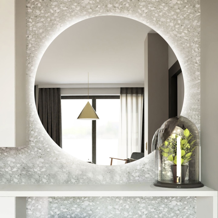 Baltica Design - BRIGHT Backlit LED Bathroom Wall Mirror/15W/230V 6500K Ø 100 cm IP65