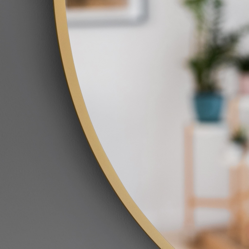 Baltica Design - BRIGHT LED Backlit Wall-Mounted Bathroom Mirror, 15W/230V, 4500K, Ø 100 cm, IP65, Gold