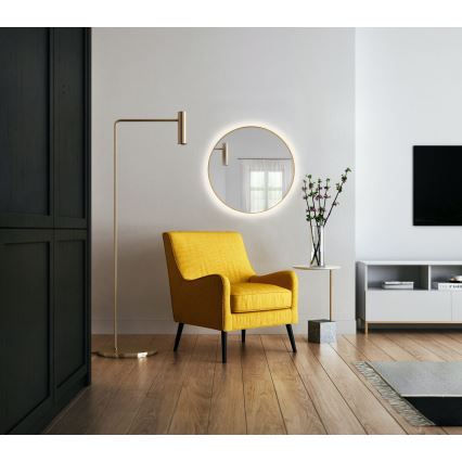 Baltica Design - LED Bathroom Wall-Mounted Mirror with Backlighting BRIGHT LED/15W/230V 4500K Ø 80 cm IP65 Gold