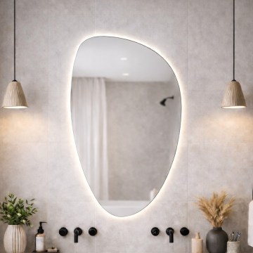 Baltica Design - LED Backlit Bathroom Wall Mirror STONE FLUID LED/15W/230V 4500K 92x55 cm IP65