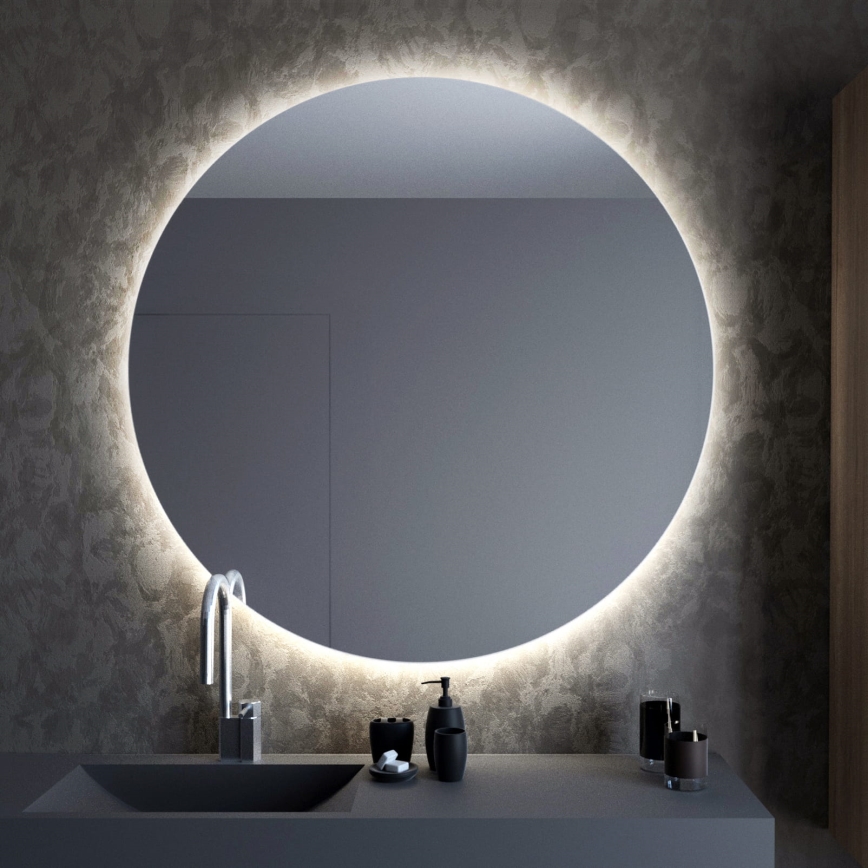 Baltica Design - BRIGHT LED Bathroom Wall Mirror with Integrated Backlight LED/15W/230V 4500K Ø 80 cm IP65