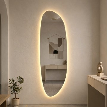 Baltica Design - LED Bathroom Wall Mirror with Backlighting STONE FLUID LED/15W/230V 2700K 155x50 cm IP65