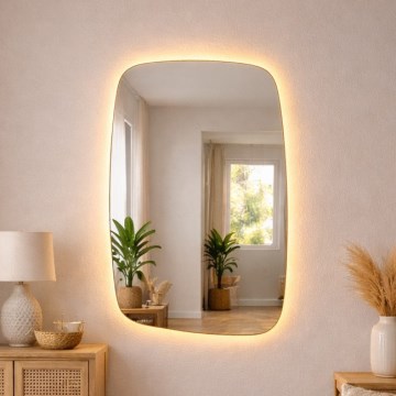 Baltica Design - LED Illuminated Bathroom Wall Mirror STONE CALM LED/15W/230V 2700K 90x60 cm IP65