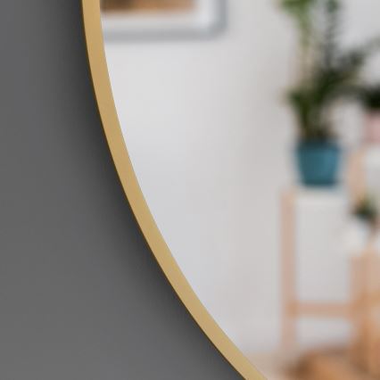 Baltica Design - BRIGHT LED Illuminated Bathroom Wall Mirror, 15W/230V, 3000K, Ø 80 cm, IP65, Gold