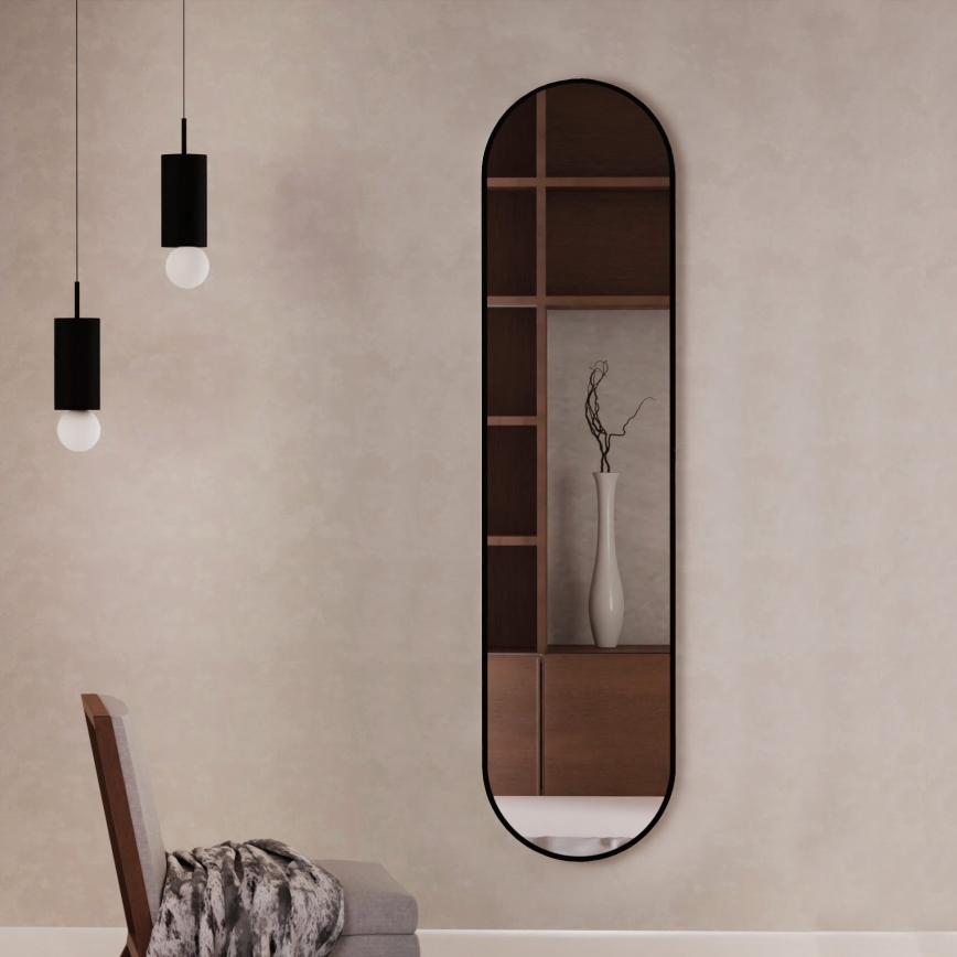 Baltica Design - TINY BORDER Wall Mirror 155x40 cm, Black