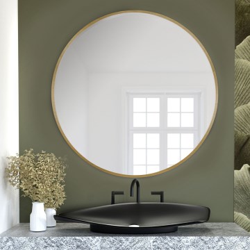 Baltica Design - TINY BORDER Wall Mirror Ø 60 cm, Gold