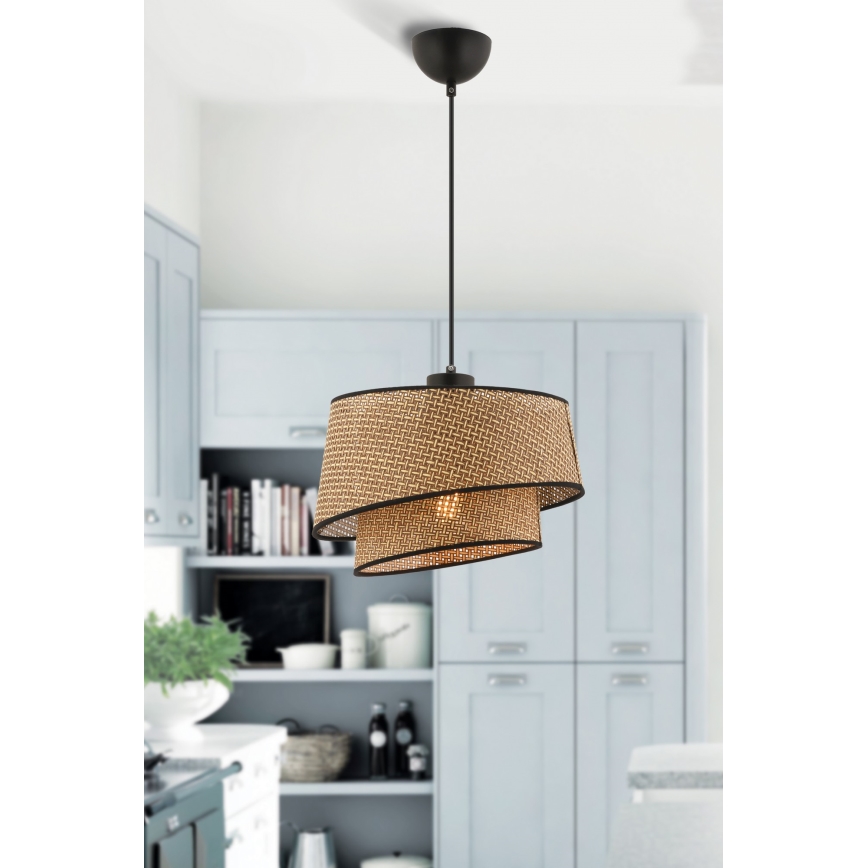 BARETTE Cable pendant light 1xE27/60W/230V brown/black