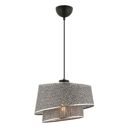BARETTE cable pendant light, 1xE27/60W/230V, grey/glossy chrome