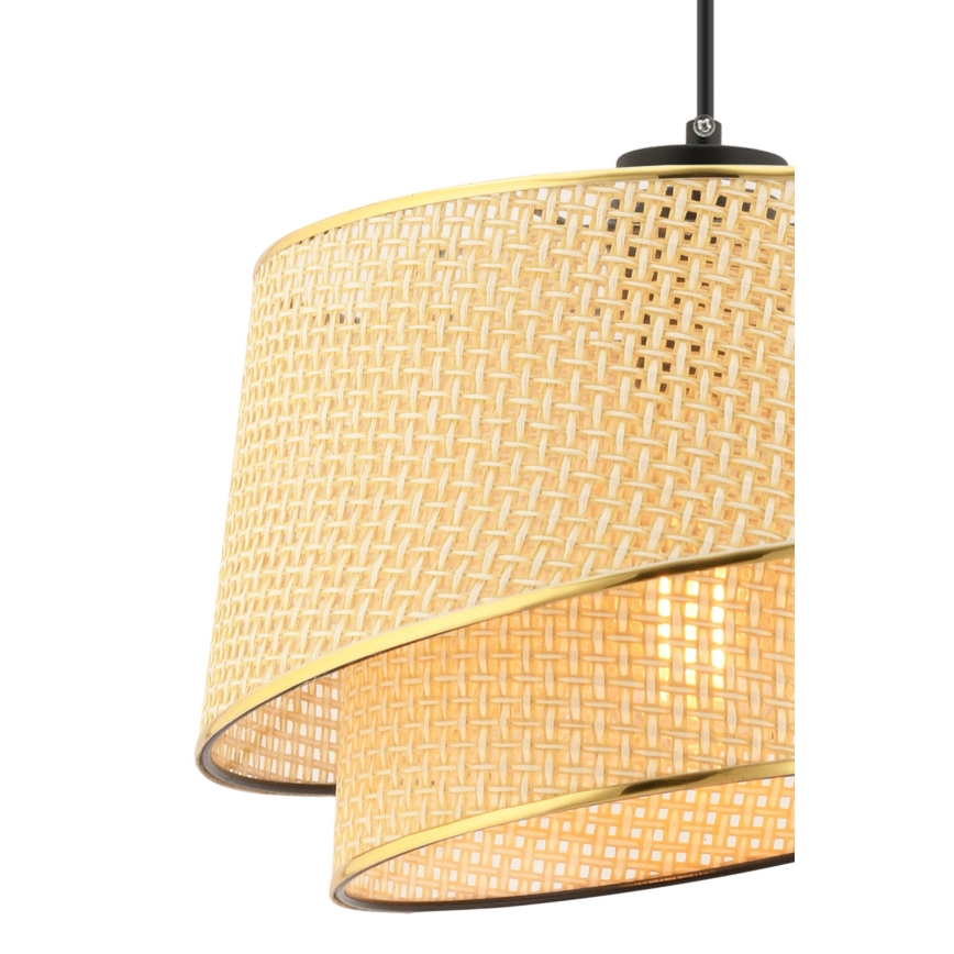 BARETTE Cord Pendant Light 1xE27/60W/230V Brown/Gold