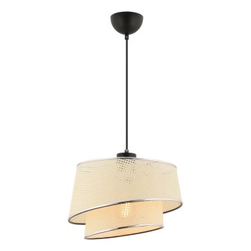 BARETTE Pendant Light 1xE27/60W/230V Cream/Gloss Chrome