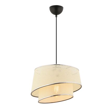 BARETTE Pendant Light 1xE27/60W/230V Cream/Gloss Chrome