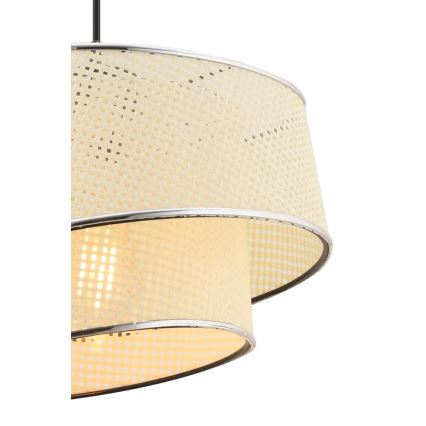 BARETTE Pendant Light 1xE27/60W/230V Cream/Gloss Chrome
