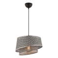 BARETTE Pendant Light 1xE27/60W/230V Grey/Glossy Chrome
