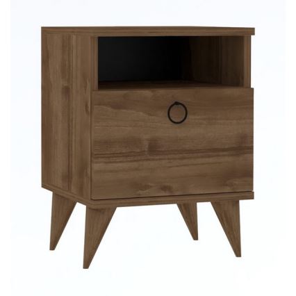 BARLO Bedside Table 40x37 cm Brown