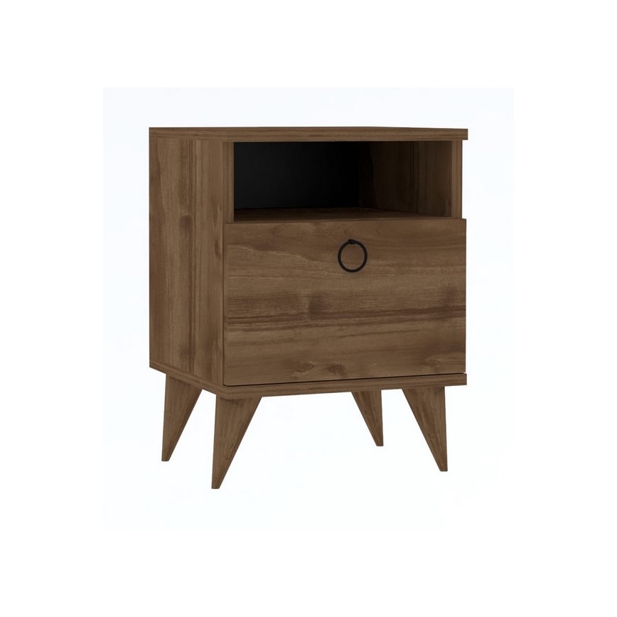 BARLO Bedside Table 40x37 cm Brown