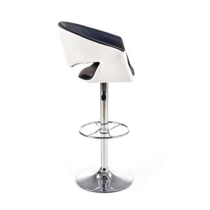 Barstool 115x60 cm white/black/shiny chrome
