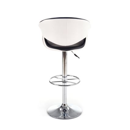 Barstool 115x60 cm white/black/shiny chrome