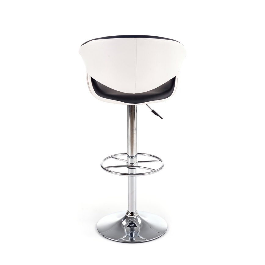 Barstool 115x60 cm white/black/shiny chrome