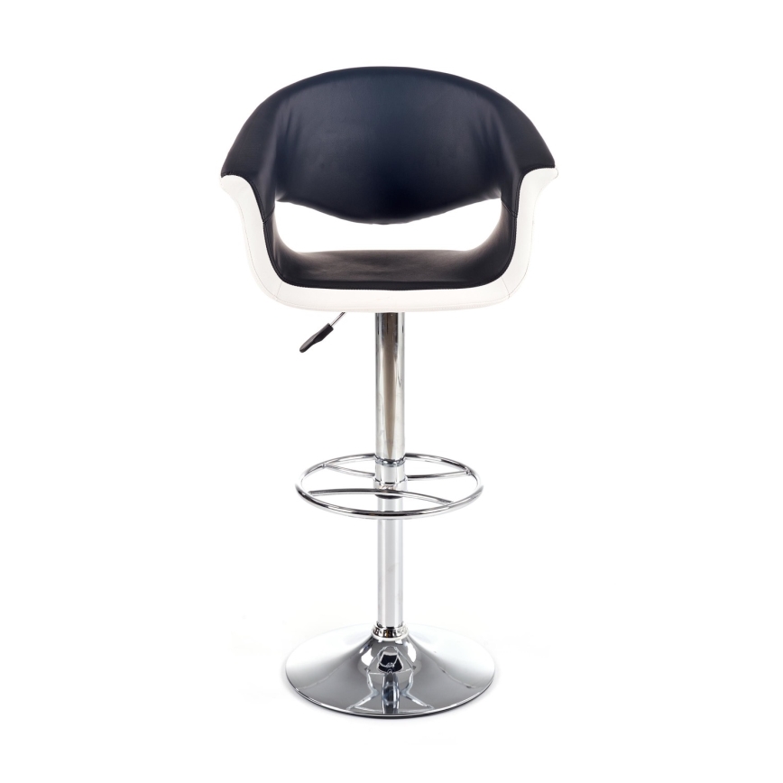 Barstool 115x60 cm white/black/shiny chrome