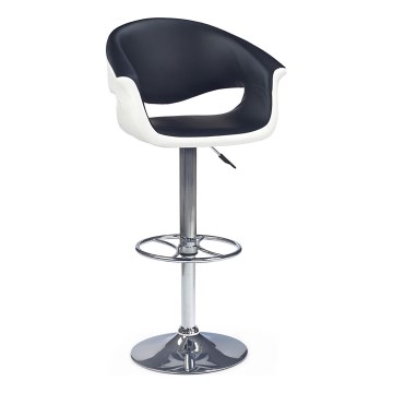 Barstool 115x60 cm white/black/shiny chrome