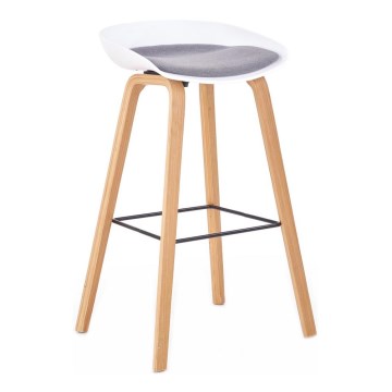 Barstool 81x51 cm beige/white