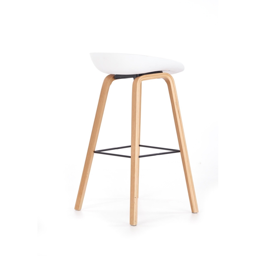 Barstool 81x51 cm beige/white