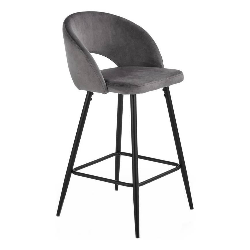 Barstool 89x49 cm grey/black