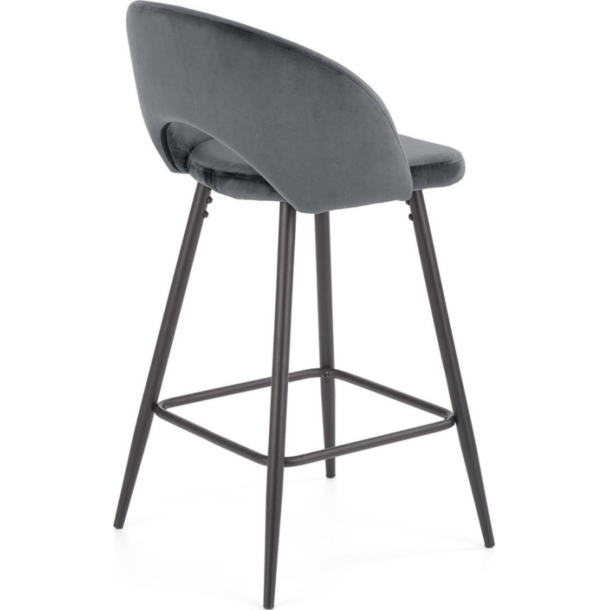 Barstool 89x49 cm grey/black