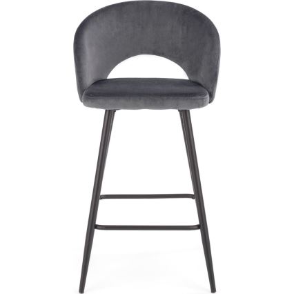 Barstool 89x49 cm grey/black
