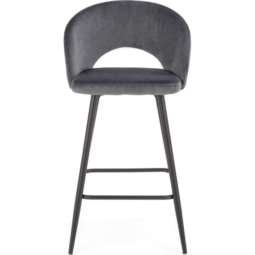 Barstool 89x49 cm grey/black