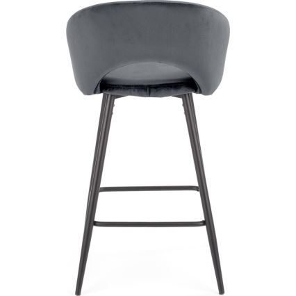 Barstool 89x49 cm grey/black