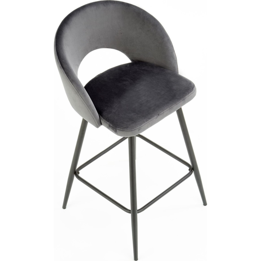 Barstool 89x49 cm grey/black