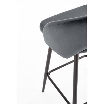 Barstool 89x49 cm grey/black