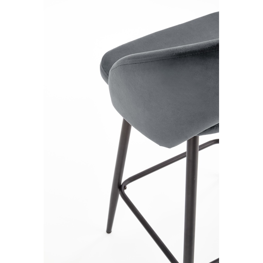 Barstool 89x49 cm grey/black